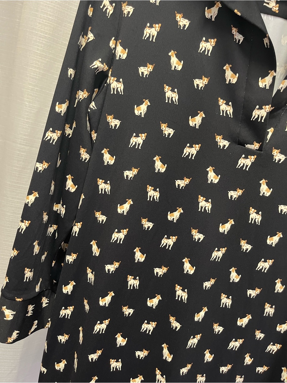 Jude Connally Finley Shirt Dress a "Jack Russell Terrier Party" print | medium - Picture 3 of 8